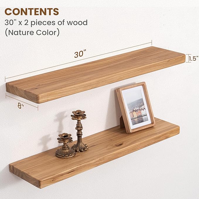 Floating Shelves for Wall, Round Edge Wall Shelves