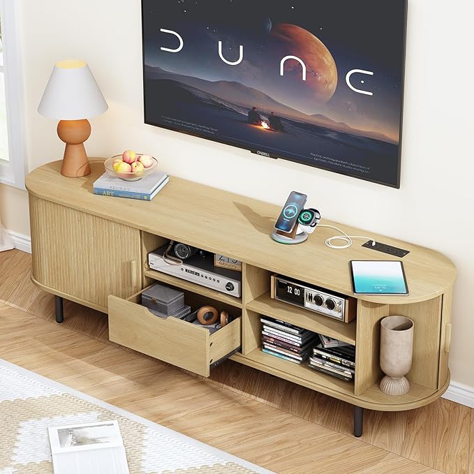 ONBRILL 69" TV Stand with Power Outlet