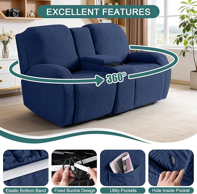 Ruaozz Loveseat Recliner Covers