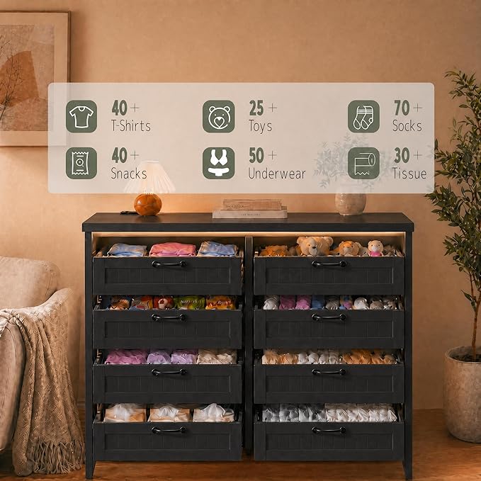 GarveeLife 8 Drawer Chest Dresser