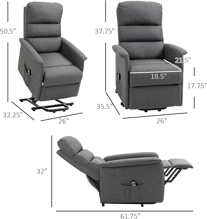 HOMCOM Power Lift Recliner Chair