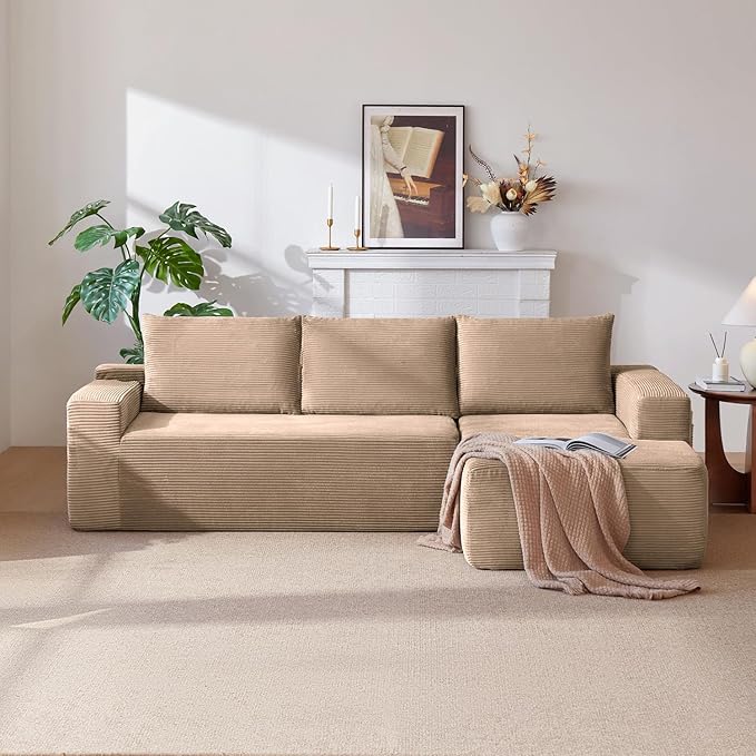 97" Cloud Sectional Couch, Modern Modular Sectional Sofa
