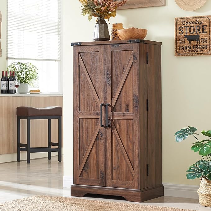 ACCOHOHO 47" Kitchen Pantry, Farmhouse Storage Cabinet