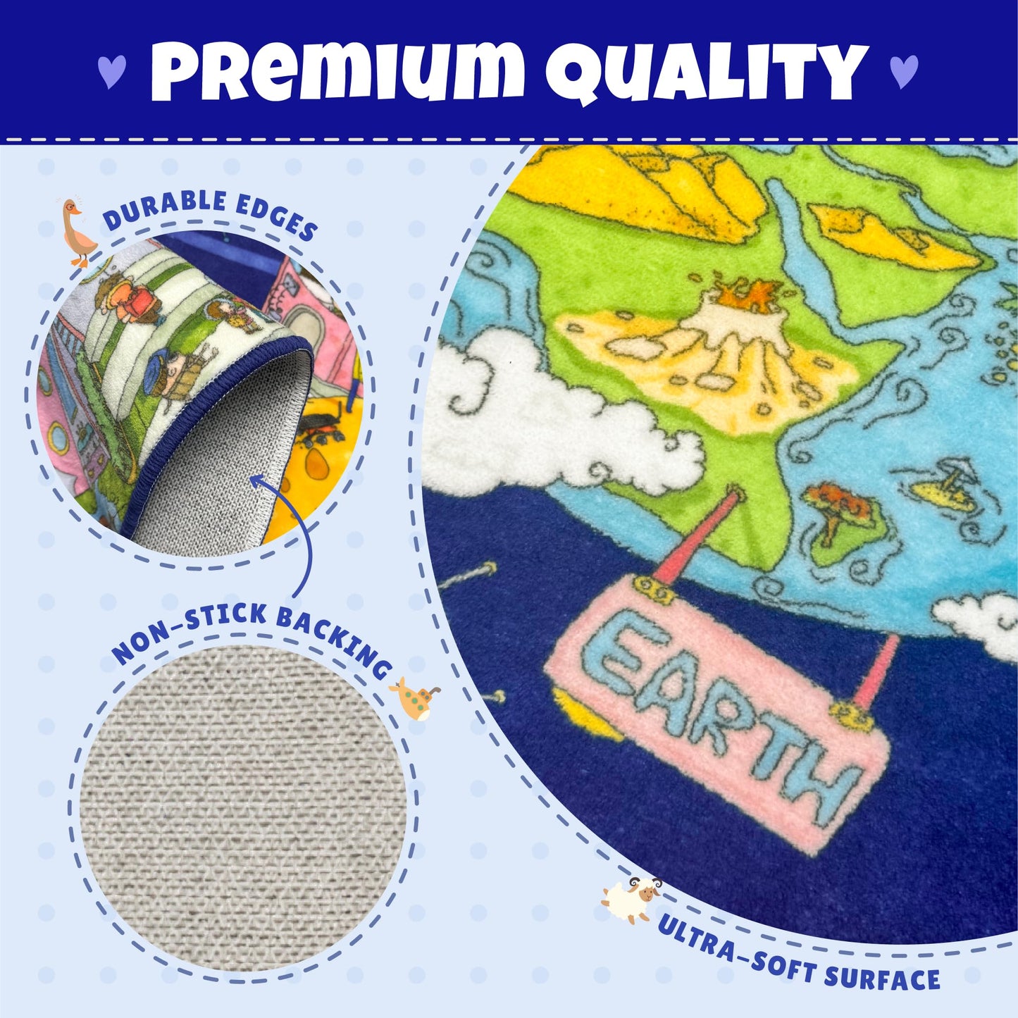 Hazo Haus Solar System Explorer 6x9 Kids Area Rug – Educational Outer Space Map with Planets, Rockets, Robots & Aliens – Ideal for Playroom, Classroom, Living Room, or Science-Loving Children