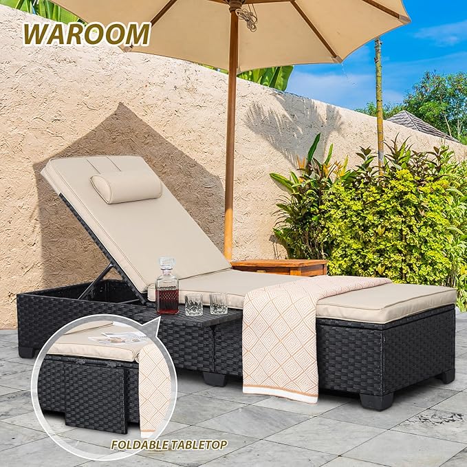 WAROOM Outdoor Chaise Lounge Chairs