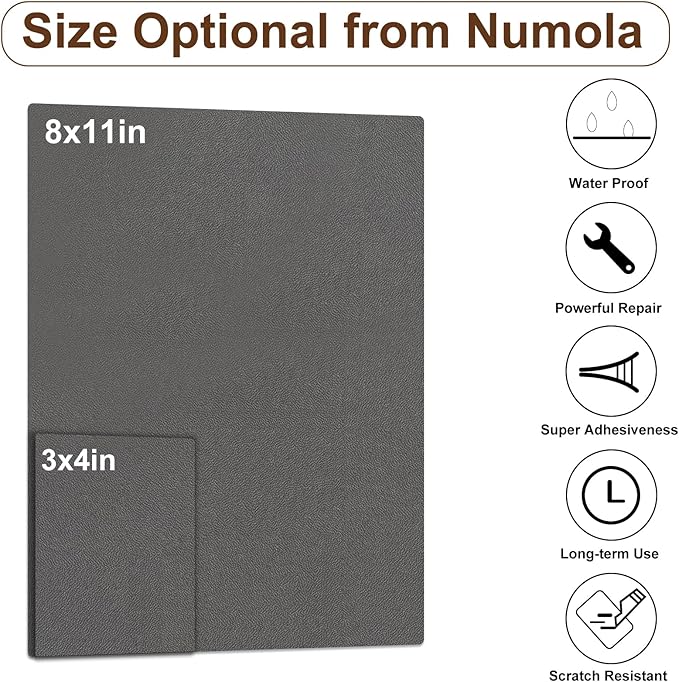 Numola Leather Repair Patch 8×11 inch Self-Adhesive Leather Repair Tape