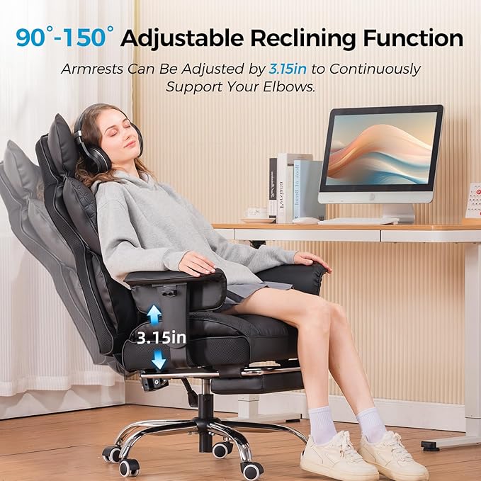 COMHOMA Big and Tall Office Chair Heavy Duty Wide Ergonomic Gaming Chair