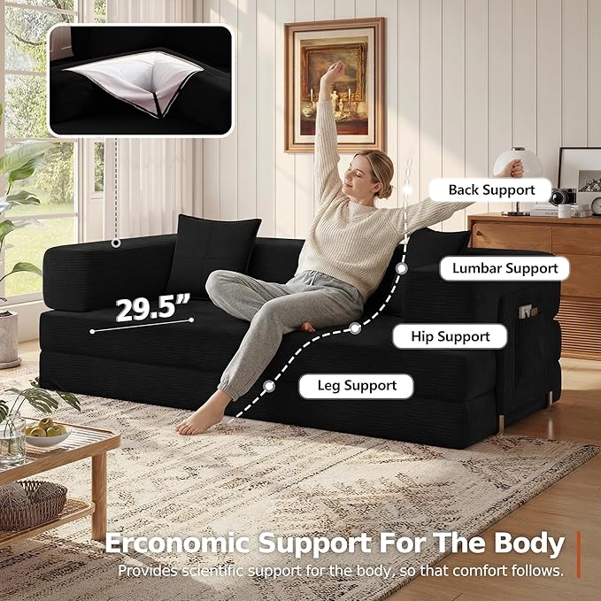 MoonSpeak 78.8''Sleeper Couch Bed