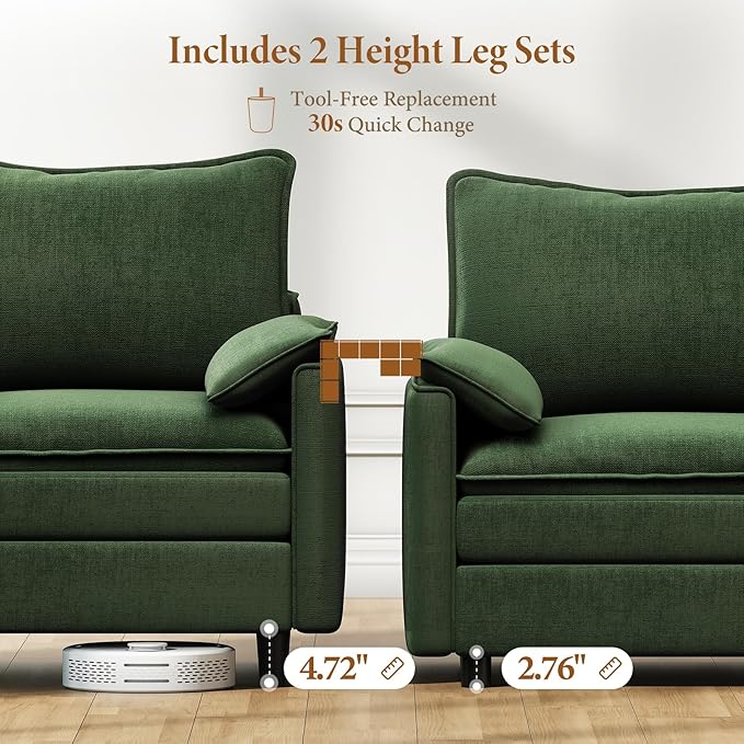 Vesgantti Large Modular Sectional Sofa, Big Comfy Cloud Couch