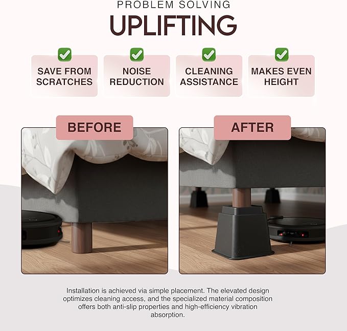 Utopia Bedding Bed Riser, 3 & 5 Inches Adjustable Furniture Risers