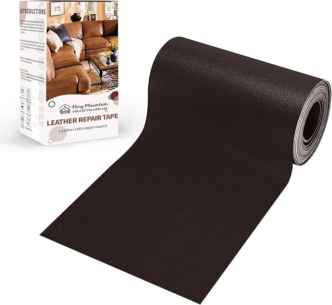 KING MOUNTAIN Leather Repair Patch, 4 x 63 Inches self Adhesive Leather Repair
