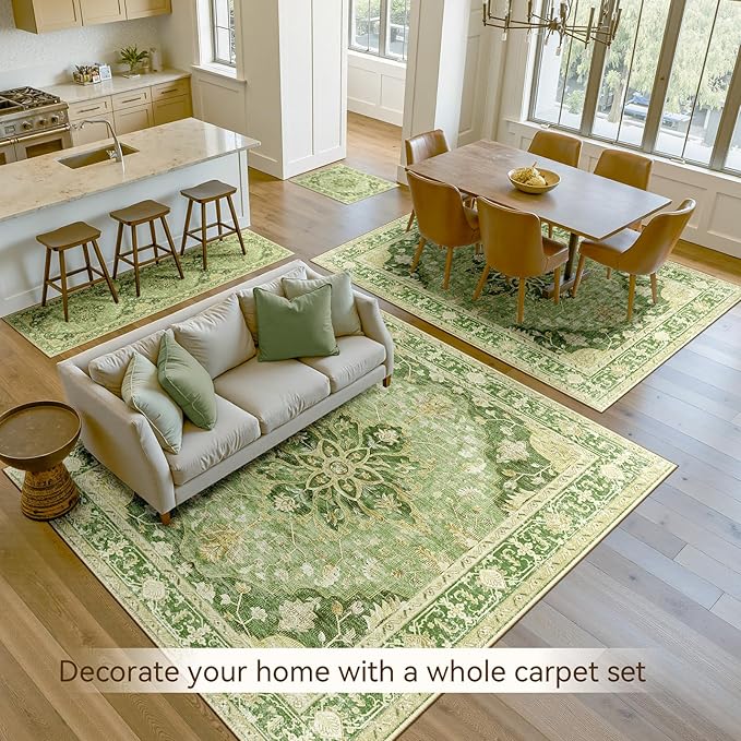 RELEANY Area Rugs 2'x8' Runner Rug Non Slip Washable