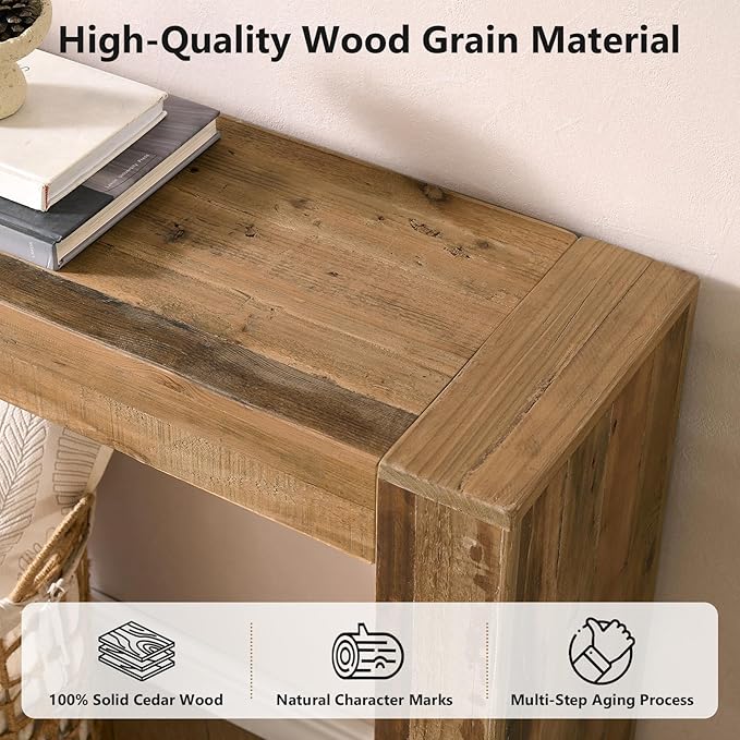 Reclaimed Solid Wood Console Table