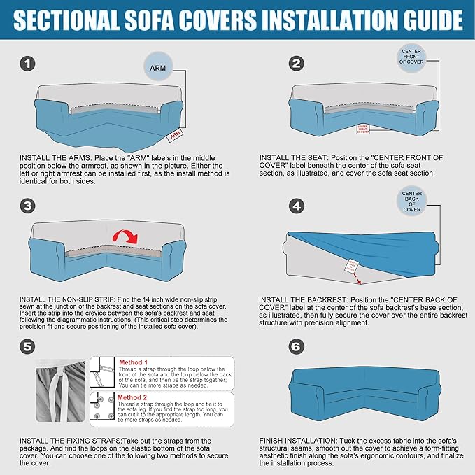 HDCAXKJ Corner Sectional Couch Covers Velvet Stretch L Shape Sofa Cover Soft