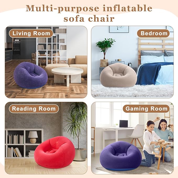 Realspring 6 9 12 Pcs Inflatable Bean Bag Chairs