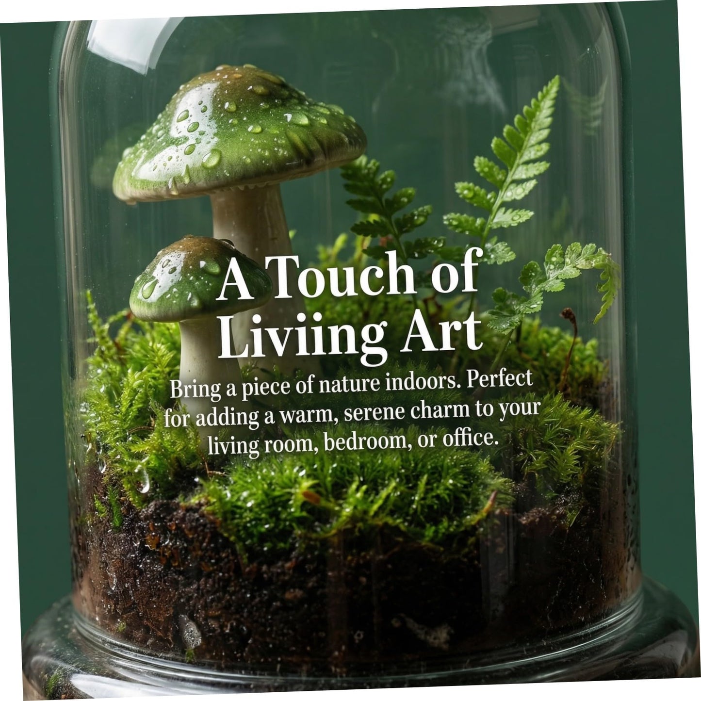 FONDOTIN Glass Terrarium Display Dome Moss Bottle for Plants Design with Opening for DIY Micro Landscapes and Home Decor