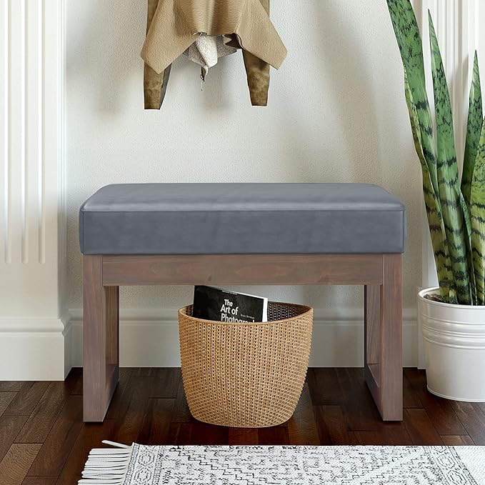 SIMPLIHOME Milltown Small Ottoman Bench