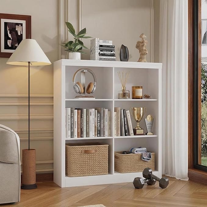 GarveeHome 6 Cube Storage Organizer, 53 Inch Tall Bookcase