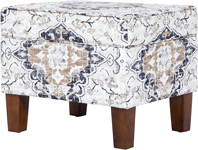 Homepop Home Decor |K7646-A862 | Upholstered Modern Rectangular Storage Ottoman
