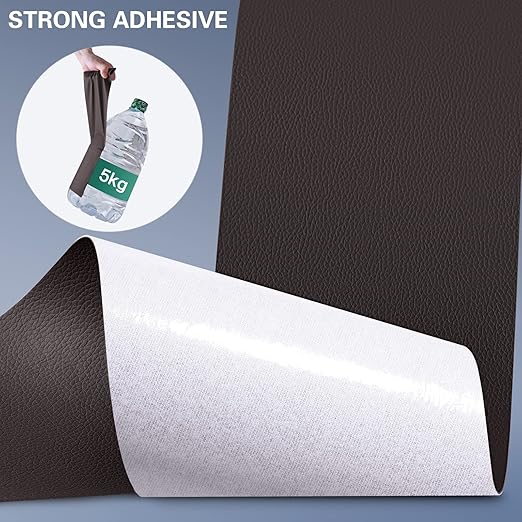 Self Adhesive Leather Repair Patch Kit, 17 in x 79 in Large Vinyl Leather