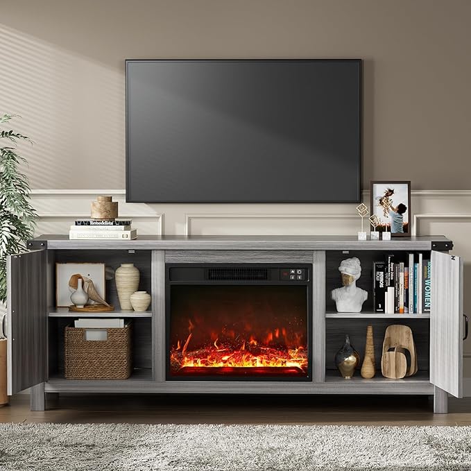 YESHOMY Fireplace TV Stand