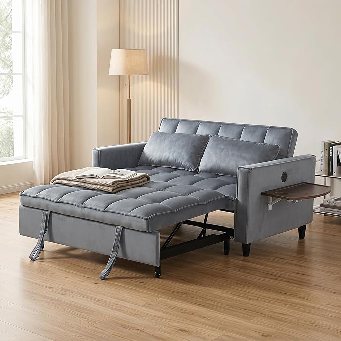 4 in 1 Convertible Sofa Bed, Pull Out Couch