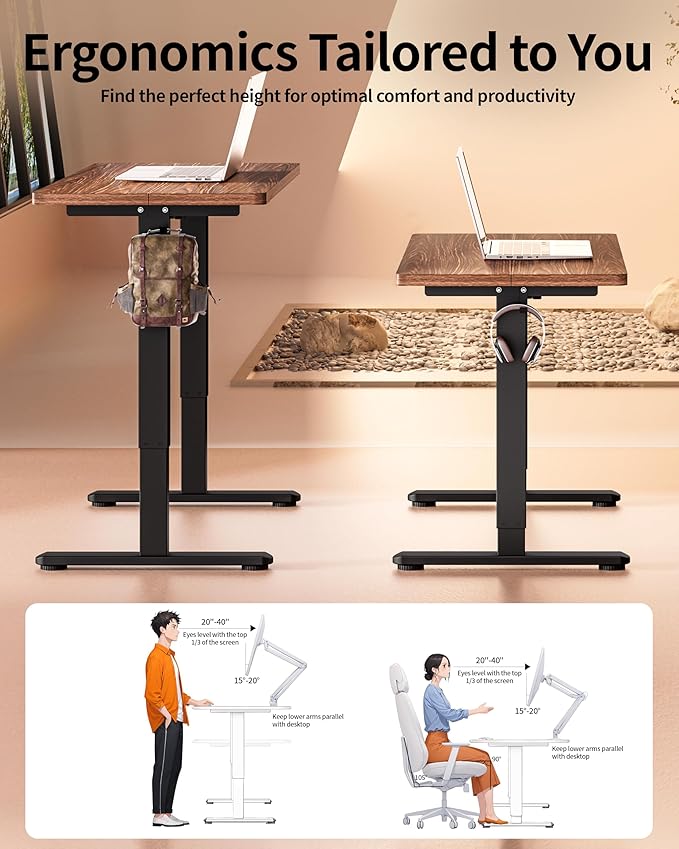 BIZUM Standing Desk Electric Adjustable Computer Desk-Stand up Desk Office