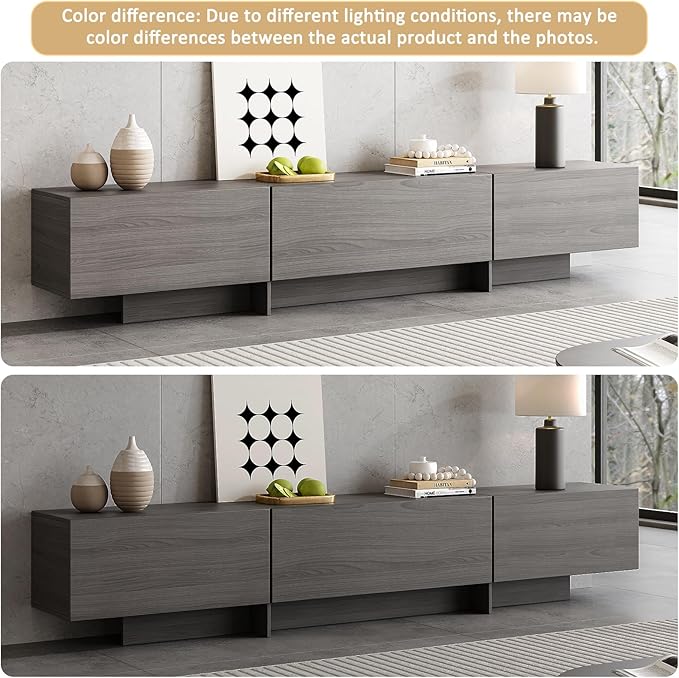 76.4'' Modern TV Stand for Living Room, Mid Century Modern TV Console,