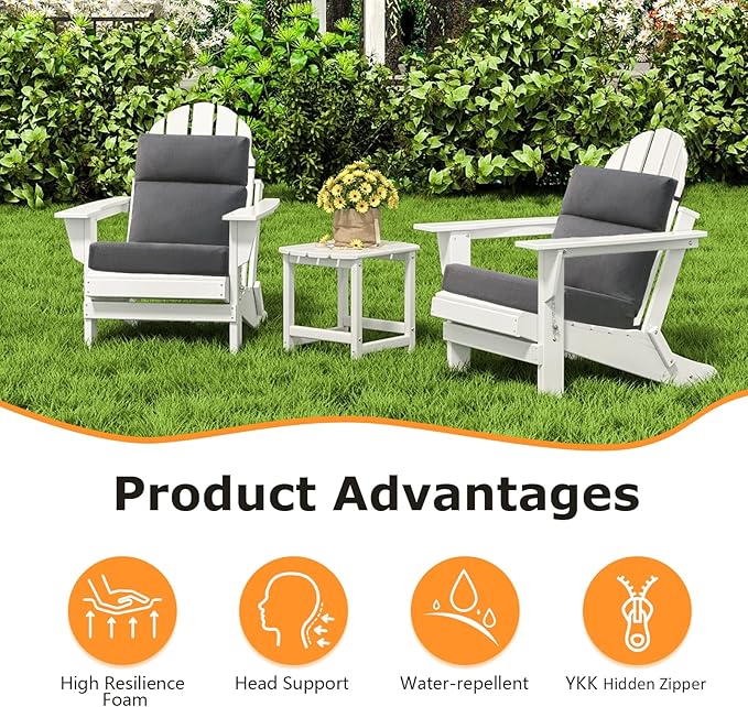 Unimatta Outdoor High Back Chair Cushion Seat Pads, 44 x 21 Inch