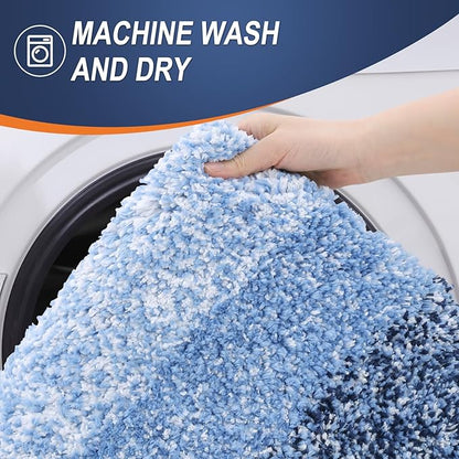 OLANLY Bathroom Rugs Mat 34x21, Extra Soft Absorbent Microfiber Bath Rugs, Rubber Backing, Quick Dry, Machine Washable Bath Mats for Bathroom Floor, Tub and Shower, Home Decor Accessories, Navy
