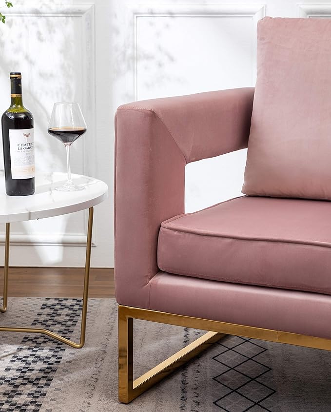 Roundhill Furniture Lenola Upholstered Accent Arm Chair
