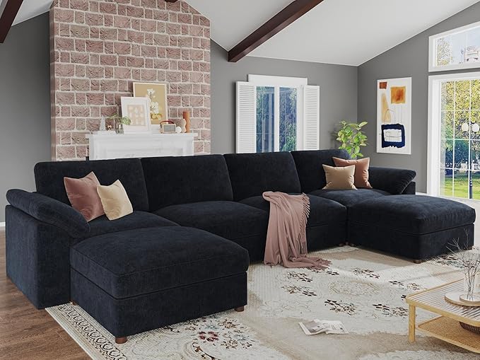 EASE MOOSE Oversized Modular Sectional Sofa, FSC Certified Extra Large U Shape