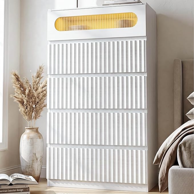 senlin Fluted 5 Drawer Dresser,