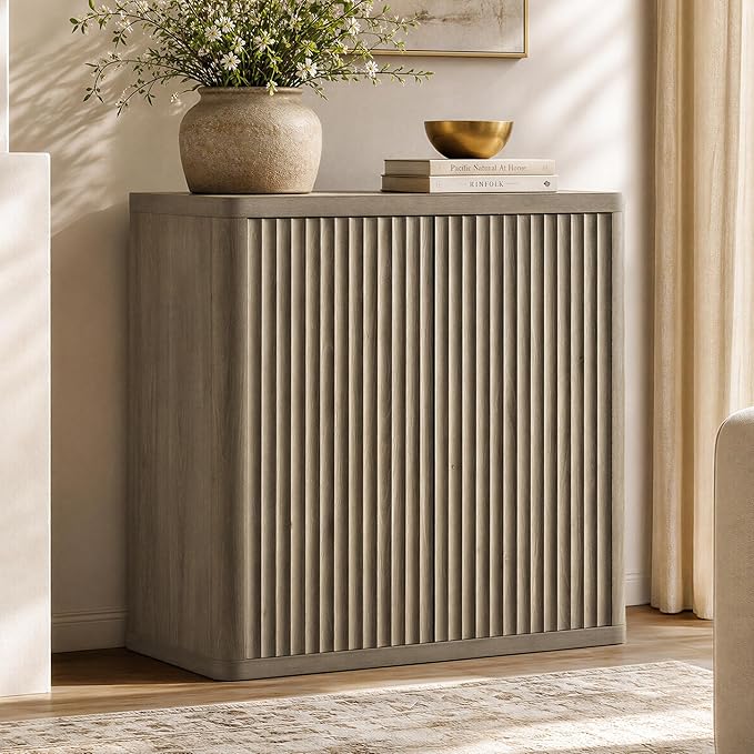 SICOTAS Buffet Cabinet with Storage 34.6" Sideboard Accent Modern Credenza with