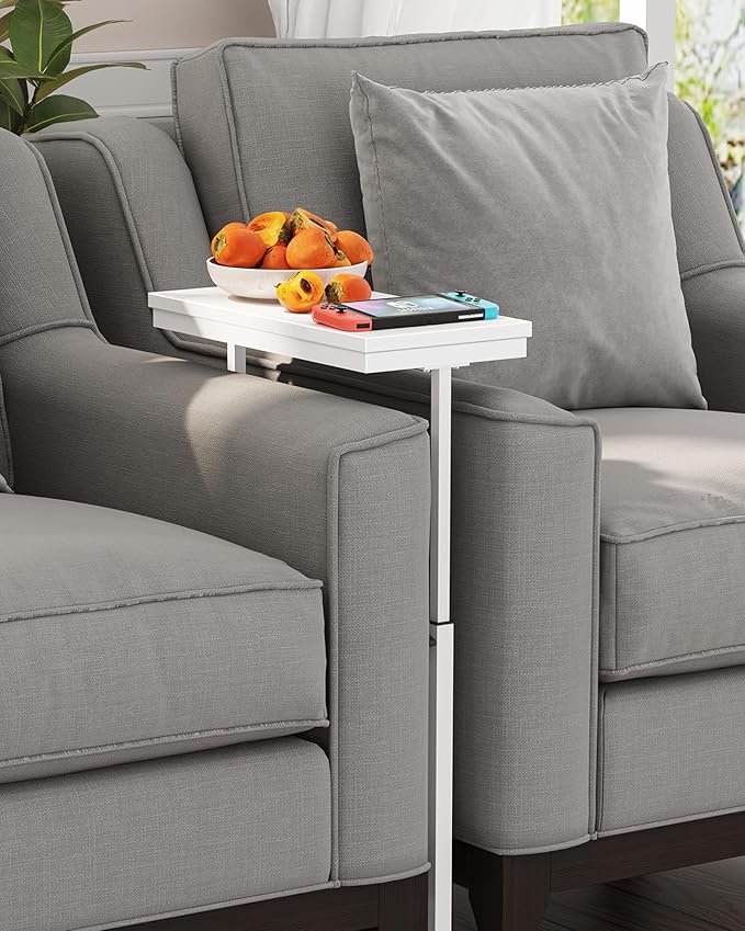 TUTOTAK End Table, Side Table, Tall Couch Table, Sofa Table, Living Room