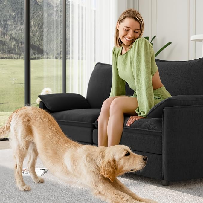 Vesgantti 74" Loveseat Sofa for Living Room, Comfy Cloud Couch Deep Seat
