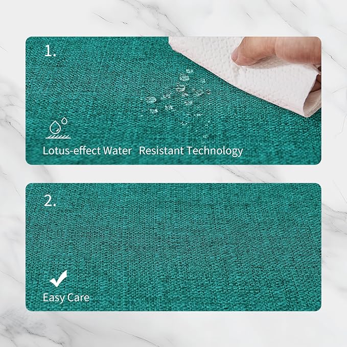 BALCONY & FALCON Placemats Set of 4 Faux Linen Cloth Place Mats Washable