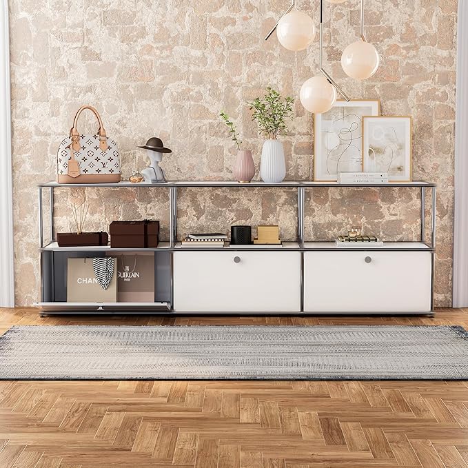Modern Storage Cabinet Versatile Free-Standing Organizer