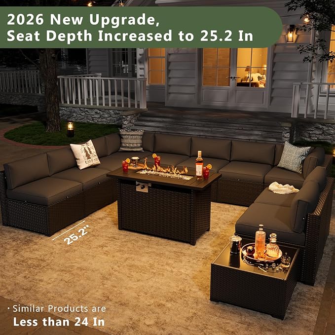 Aoxun 15 Piece Patio Furniture Set