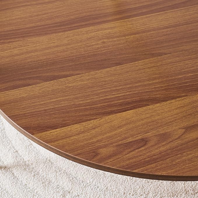 LumFurn Round Coffee Table, Mid-Century Modern Design, D30 x H17,