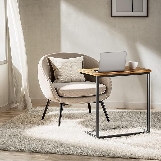 Pipishell C Shaped End Table Set of 2, Side Table