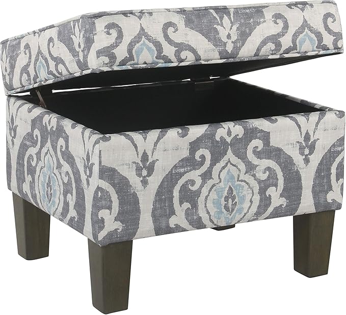 Homepop Home Decor |K7646-A750 | Upholstered Modern Rectangular Storage Ottoman