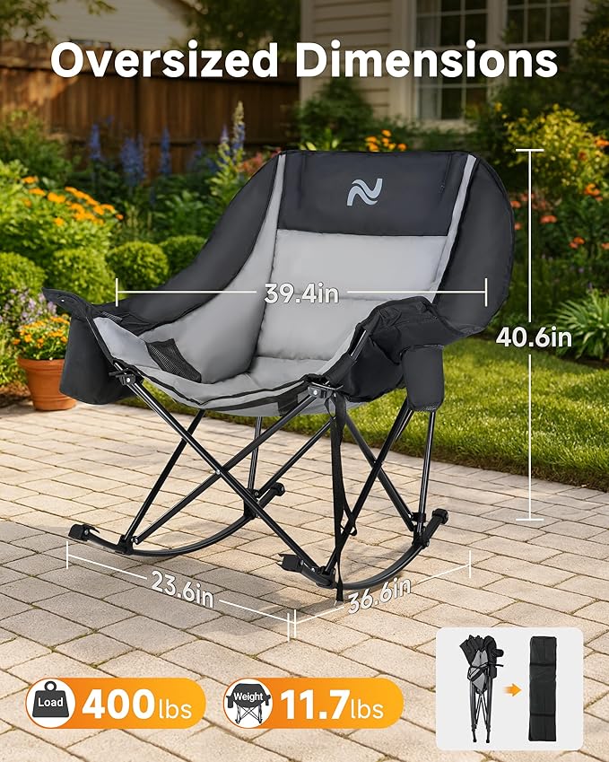 Slsy Oversized Rocking Camping Chair