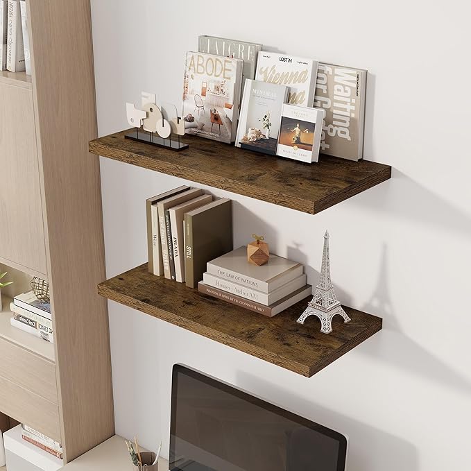 Dreamland 30" Floating Shelves for Wall, Wall-Mounted Shelves for Bedroom