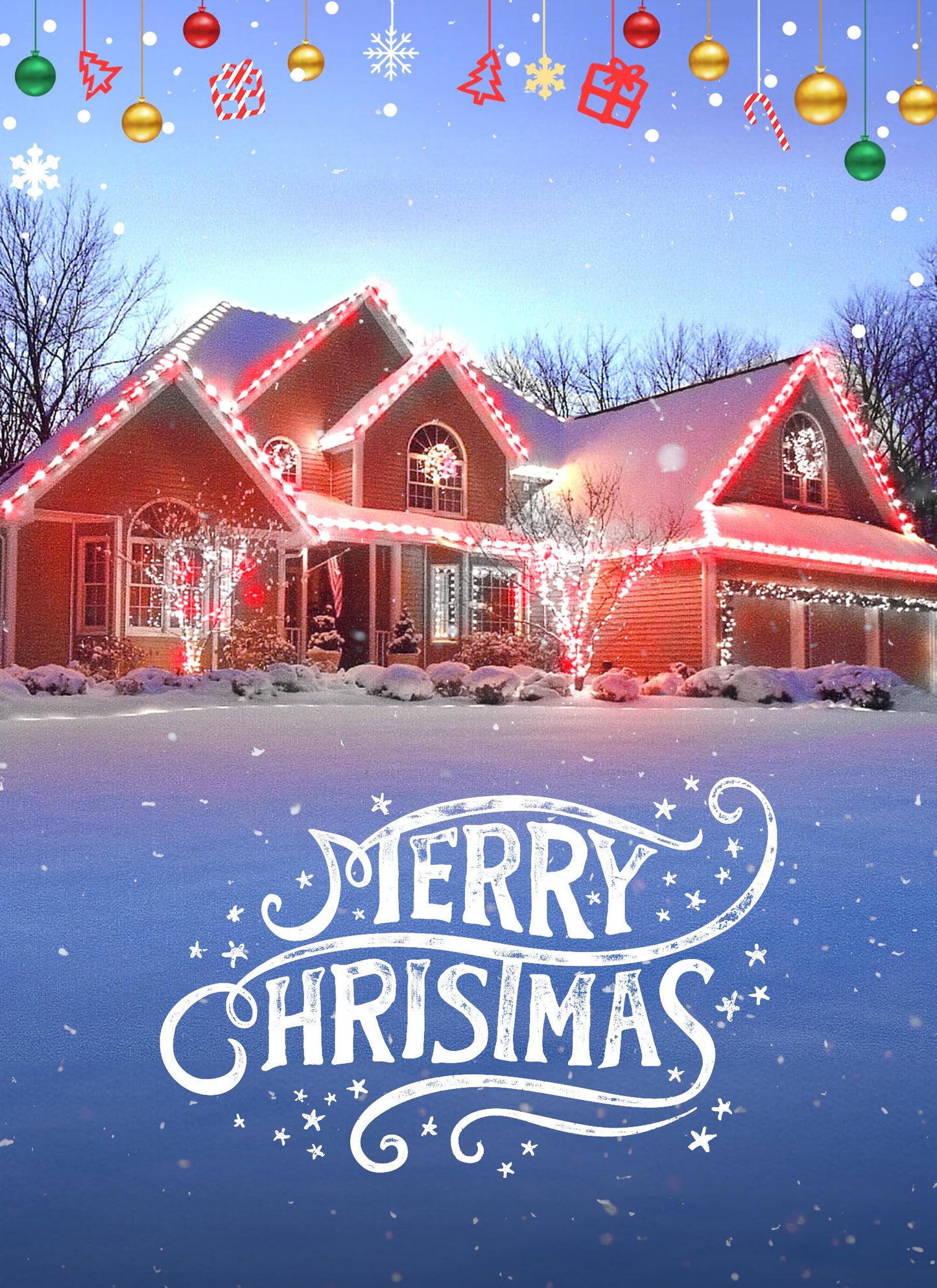 C9 LED Christmas Lights Outdoor, 68 Ft 100 LED Strawberry String Lights With 100 Spring Clamps, Waterproof Commercial Grade Extendable for Outside Roofline Patio Home Xmas Decoration, Red & Warm White