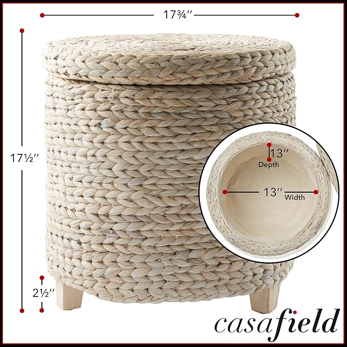 Casafield 17" Round Storage Ottoman