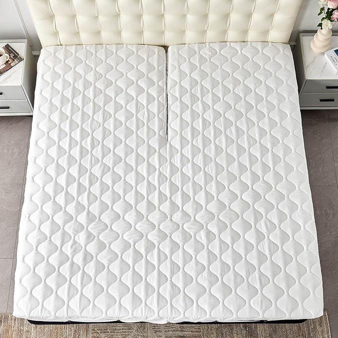 Quilted 28-30" Split Top California King Mattress Protector Pad