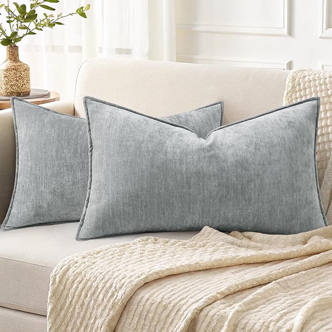 decorUhome Summer Couch Throw Pillow Covers 12x20 Set of 2, Decorative Soft