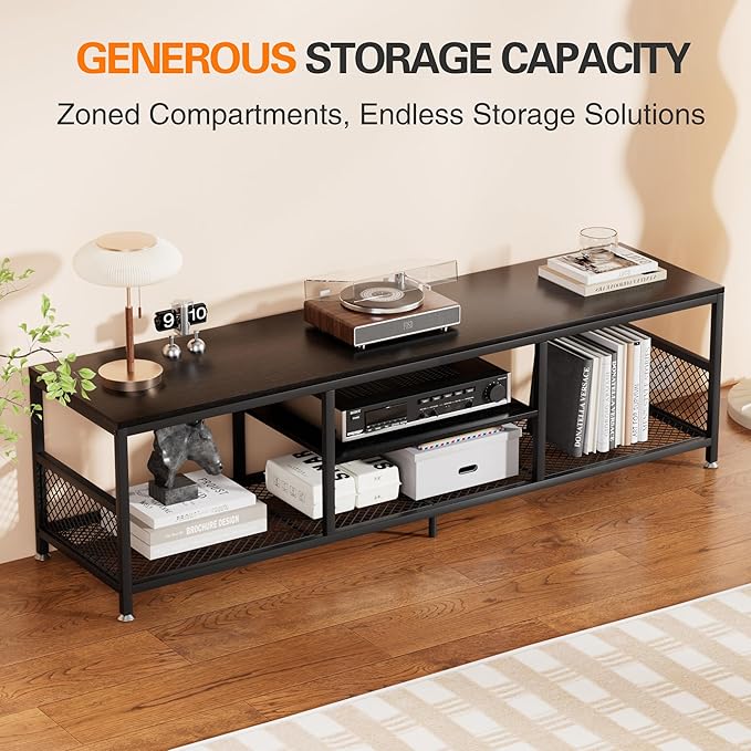 VECELO TV Stand with Power Outlets