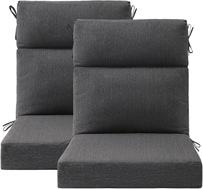 Unimatta Outdoor High Back Chair Cushion Seat Pads, 44 x 21 Inch
